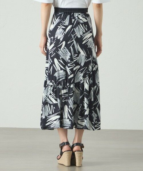 CAST: / キャスト コロン ロング・マキシ丈スカート | 【1枚で着映える】ペイントプリントギャザースカート | 詳細5
