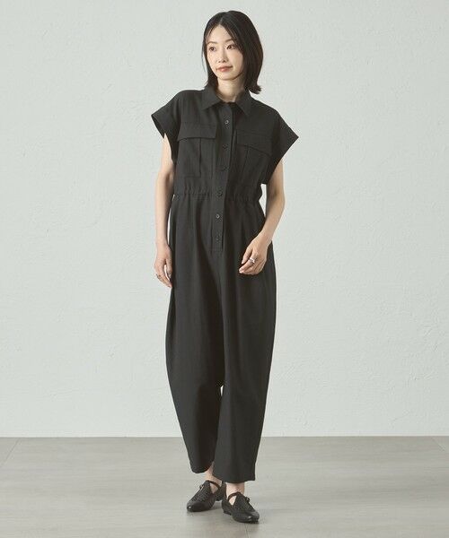 接触冷感・UV対策】ジャンプスーツ （ロング・マキシ丈