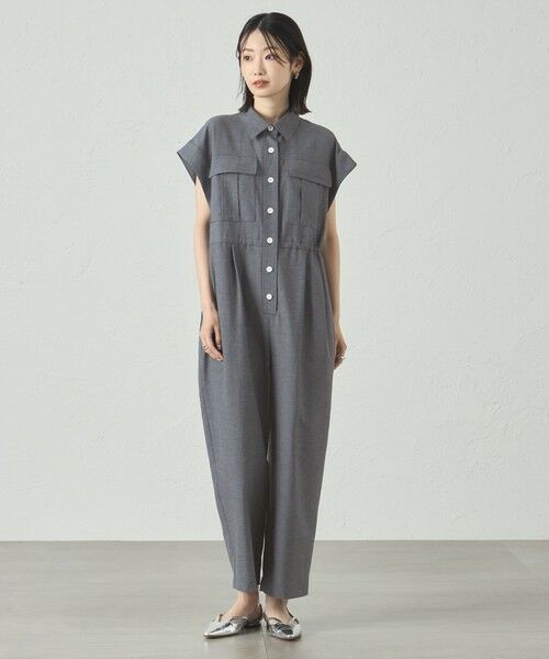 接触冷感・UV対策】ジャンプスーツ （ロング・マキシ丈