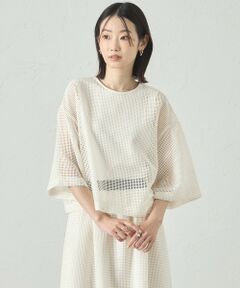 CAST: / キャスト コロン シャツ・ブラウス | 【セットアップ対応/オンでもオフでも活躍】メッシュクロップドトップス