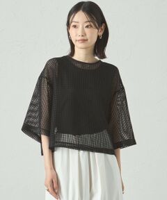 CAST: / キャスト コロン シャツ・ブラウス | 【セットアップ対応/オンでもオフでも活躍】メッシュクロップドトップス