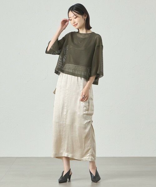 CAST: / キャスト コロン シャツ・ブラウス | 【セットアップ対応/オンでもオフでも活躍】メッシュクロップドトップス | 詳細3