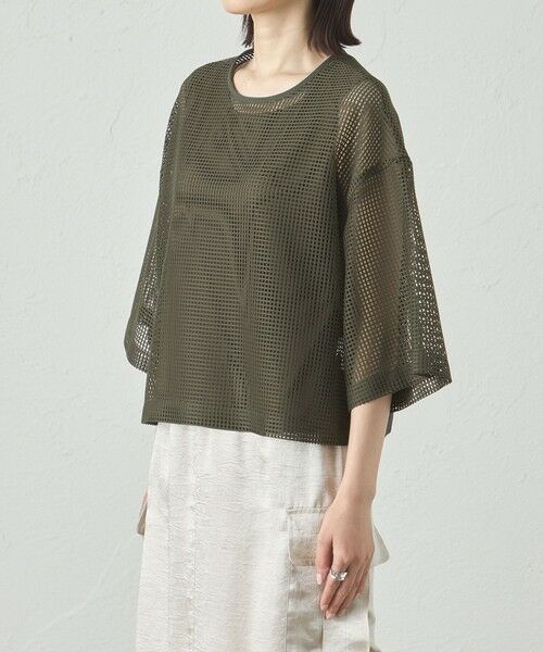 CAST: / キャスト コロン シャツ・ブラウス | 【セットアップ対応/オンでもオフでも活躍】メッシュクロップドトップス | 詳細5