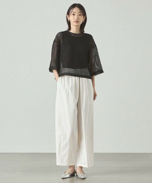 CAST: / キャスト コロン シャツ・ブラウス | 【セットアップ対応/オンでもオフでも活躍】メッシュクロップドトップス | 詳細2