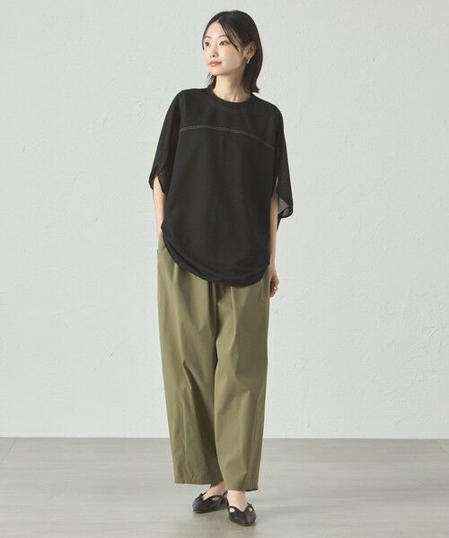 tシャツ 「着回し抜群」リネンライクラウンドフォルムカットソー レディース 着回し抜群】リネンライクラウンドフォルムカットソー