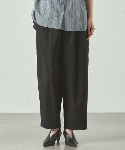 CAST: / キャスト コロン パンツ | 【はっ水機能】ギャザーフォルムパンツ(ブラック)