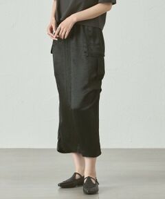 CAST: / キャスト コロン ロング・マキシ丈スカート | 【着回し抜群】カーゴディテールサテンスカート