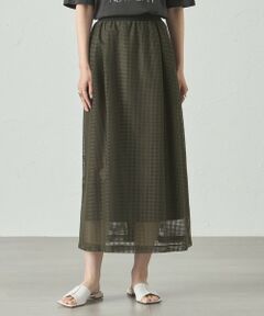 CAST: / キャスト コロン ロング・マキシ丈スカート | 【セットアップ対応/オンでもオフでも活躍】メッシュフレアスカート