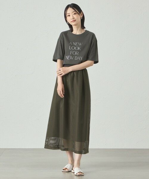 CAST: / キャスト コロン ロング・マキシ丈スカート | 【セットアップ対応/オンでもオフでも活躍】メッシュフレアスカート | 詳細5