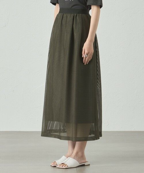 CAST: / キャスト コロン ロング・マキシ丈スカート | 【セットアップ対応/オンでもオフでも活躍】メッシュフレアスカート | 詳細7