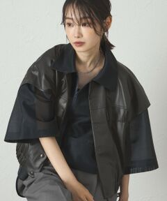 CAST: / キャスト コロン その他アウター | 【着回し抜群】レザーライクジレ