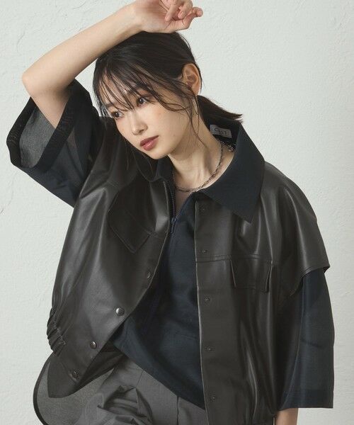 CAST: / キャスト コロン その他アウター | 【着回し抜群】レザーライクジレ | 詳細5