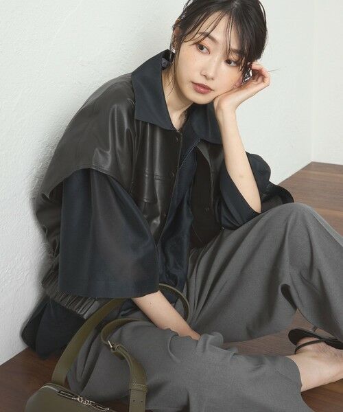 CAST: / キャスト コロン その他アウター | 【着回し抜群】レザーライクジレ | 詳細6