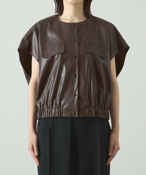 CAST: / キャスト コロン その他アウター | 【着回し抜群】レザーライクジレ | 詳細12