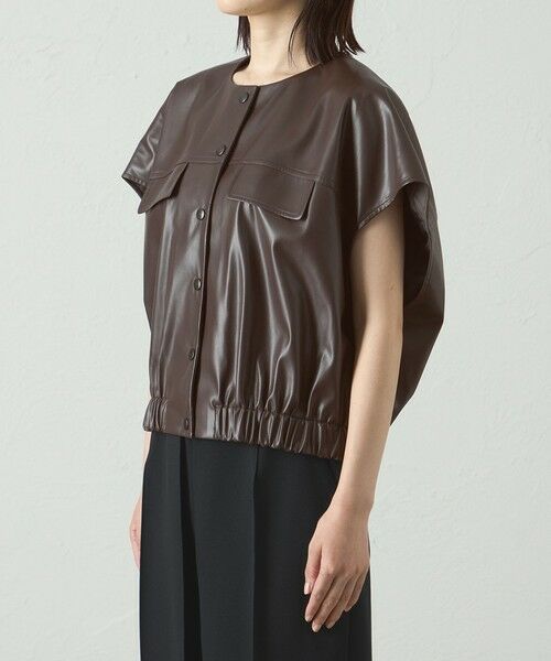 CAST: / キャスト コロン その他アウター | 【着回し抜群】レザーライクジレ | 詳細13