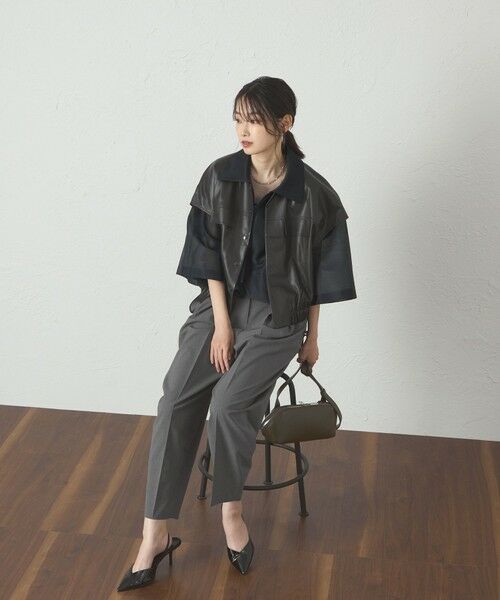 CAST: / キャスト コロン その他アウター | 【着回し抜群】レザーライクジレ | 詳細1
