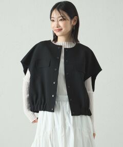 CAST: / キャスト コロン その他アウター | 【UV効果/着用シワ軽減/セットアップ対応】ラウンドフォルムジレ