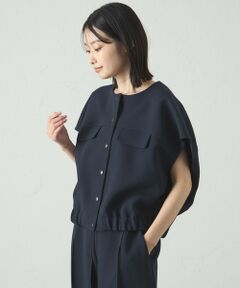 CAST: / キャスト コロン その他アウター | 【UV効果/着用シワ軽減/セットアップ対応】ラウンドフォルムジレ