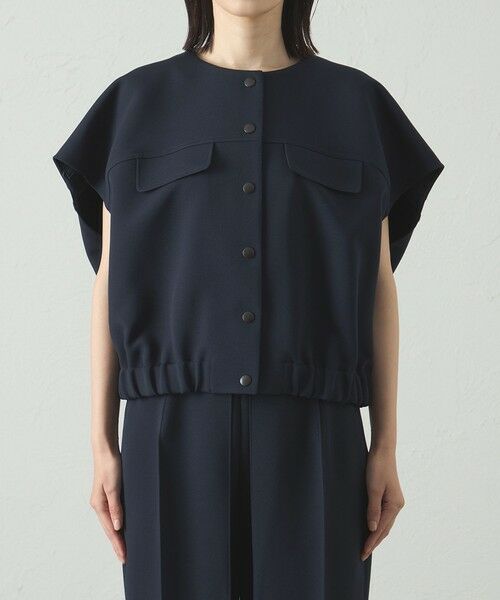 CAST: / キャスト コロン その他アウター | 【UV効果/着用シワ軽減/セットアップ対応】ラウンドフォルムジレ | 詳細3