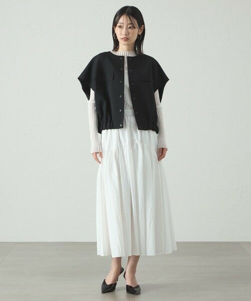 CAST: / キャスト コロン その他アウター | 【UV効果/着用シワ軽減/セットアップ対応】ラウンドフォルムジレ | 詳細1