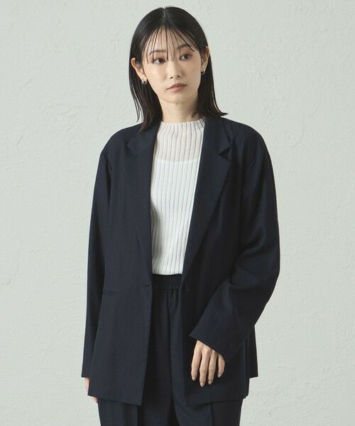 CAST: / キャスト コロン その他アウター | 【セットアップ対応/接触冷感】テーラードライトジャケット(ネイビー)
