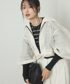 CAST: / キャスト コロン シャツ・ブラウス | 【接触冷感】オーガンジージップアップトップス