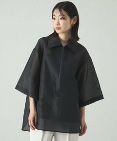 CAST: / キャスト コロン シャツ・ブラウス | 【接触冷感】オーガンジージップアップトップス