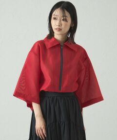 CAST: / キャスト コロン シャツ・ブラウス | 【接触冷感】オーガンジージップアップトップス