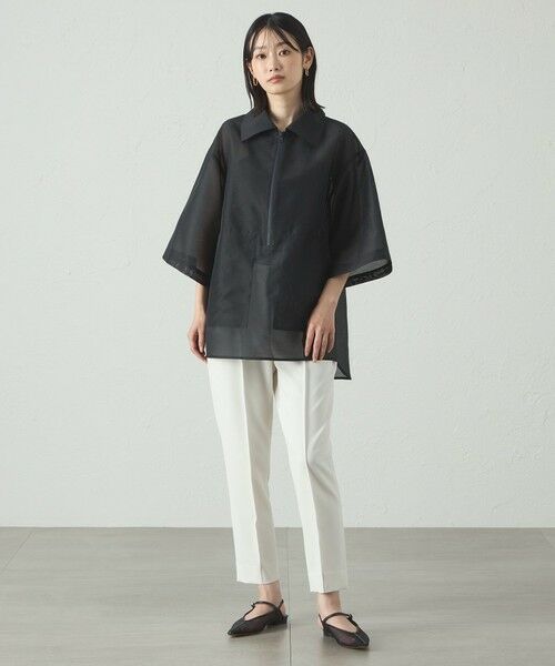 CAST: / キャスト コロン シャツ・ブラウス | 【接触冷感】オーガンジージップアップトップス | 詳細4