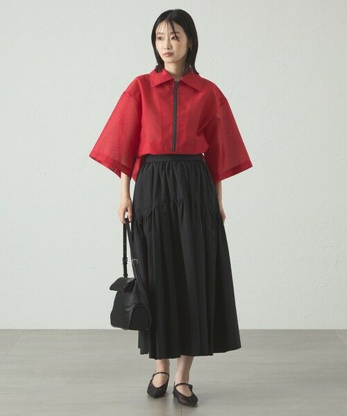 CAST: / キャスト コロン シャツ・ブラウス | 【接触冷感】オーガンジージップアップトップス | 詳細7