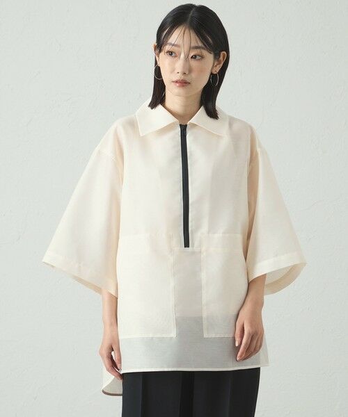 CAST: / キャスト コロン シャツ・ブラウス | 【接触冷感】オーガンジージップアップトップス | 詳細10