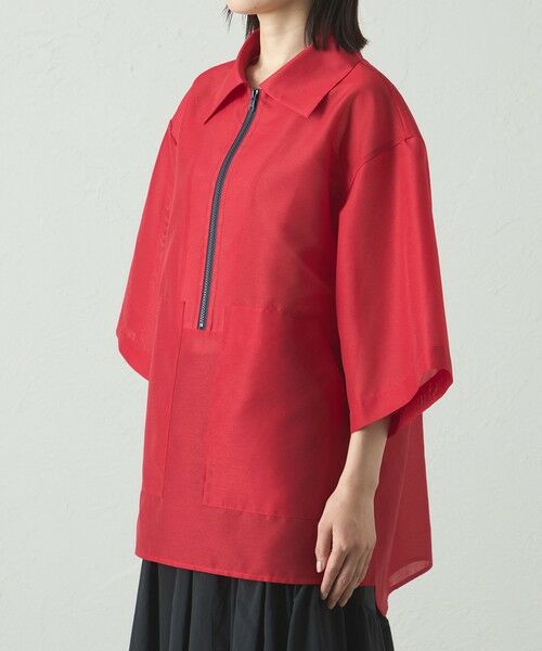 CAST: / キャスト コロン シャツ・ブラウス | 【接触冷感】オーガンジージップアップトップス | 詳細12