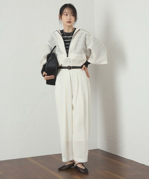 CAST: / キャスト コロン シャツ・ブラウス | 【接触冷感】オーガンジージップアップトップス | 詳細1