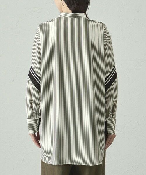 CAST: / キャスト コロン シャツ・ブラウス | 【着用しわ軽減/吸水速乾】ニットコンビストライプブラウス | 詳細5