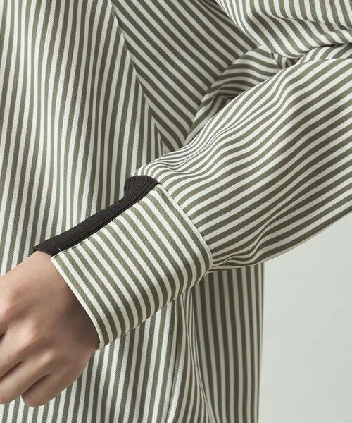 CAST: / キャスト コロン シャツ・ブラウス | 【着用しわ軽減/吸水速乾】ニットコンビストライプブラウス | 詳細6