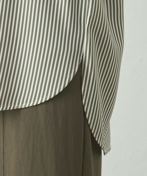 CAST: / キャスト コロン シャツ・ブラウス | 【着用しわ軽減/吸水速乾】ニットコンビストライプブラウス | 詳細7