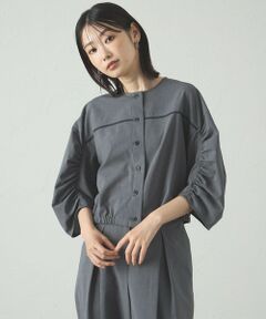 CAST: / キャスト コロン シャツ・ブラウス | 【着用シワ軽減/セットアップ対応】ギャザースリーブブラウス