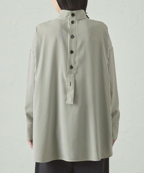 CAST: / キャスト コロン シャツ・ブラウス | 【着用しわ軽減/吸水速乾】ストライプバックボタンブラウス | 詳細6