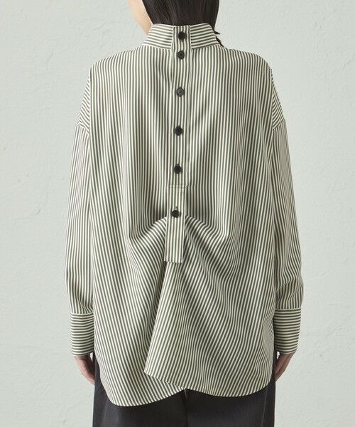 CAST: / キャスト コロン シャツ・ブラウス | 【着用しわ軽減/吸水速乾】ストライプバックボタンブラウス | 詳細7