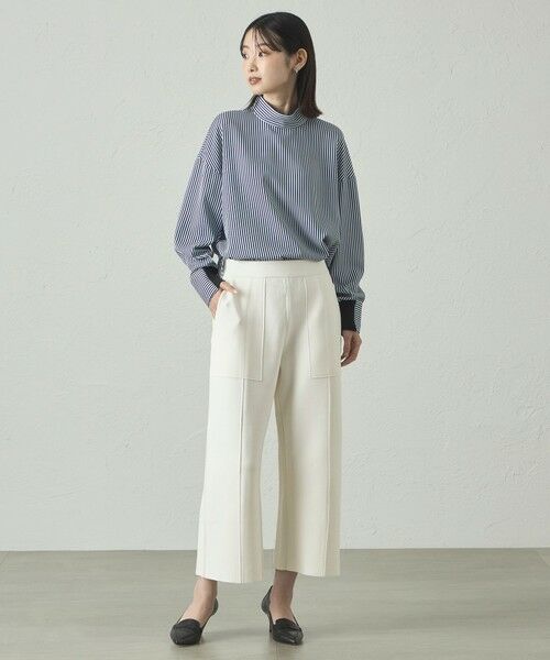 CAST: / キャスト コロン シャツ・ブラウス | 【着用しわ軽減/吸水速乾】ストライプバックボタンブラウス | 詳細2