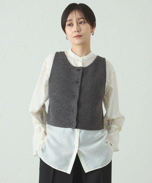 CAST: / キャスト コロン ニット・セーター | 【着回し抜群/手洗い可能】2WAYニットベスト | 詳細1
