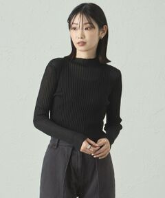 CAST: / キャスト コロン ニット・セーター | 【着回し抜群】シアーニットタートル