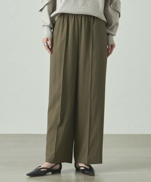 CAST: / キャスト コロン パンツ | 【セットアップ対応/接触冷感】ストレートジョグパンツ(カーキ3)