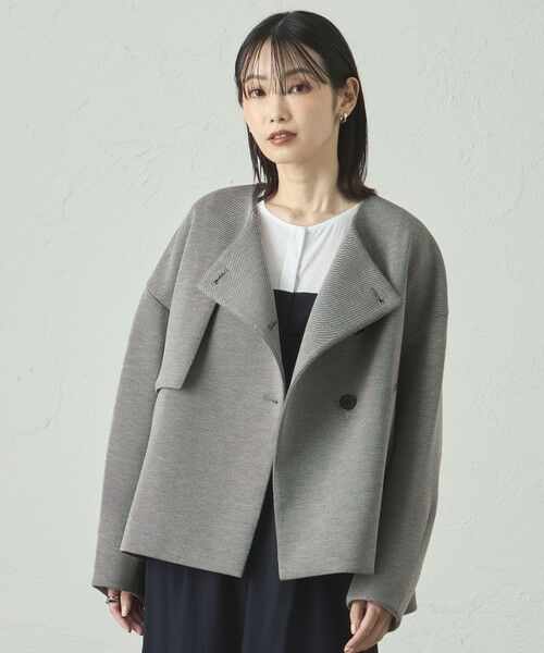 CAST: / キャスト コロン その他アウター | 【着回し抜群】アヤポンチショートコート(グレー4)
