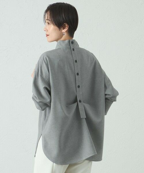 CAST: / キャスト コロン シャツ・ブラウス | 【着用しわ軽減/吸水速乾】モクバックボタンブラウス | 詳細1