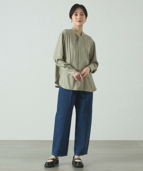 CAST: / キャスト コロン シャツ・ブラウス | 【着回し抜群】アシンメトリーボウタイブラウス | 詳細5
