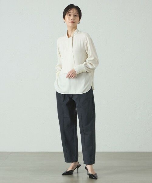 CAST: / キャスト コロン シャツ・ブラウス | 【着回し抜群】アシンメトリーボウタイブラウス | 詳細3