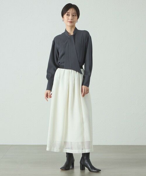 CAST: / キャスト コロン シャツ・ブラウス | 【着回し抜群】アシンメトリーボウタイブラウス | 詳細4