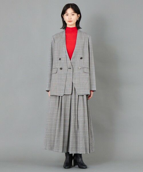 CAST: / キャスト コロン その他アウター | 【CAST COLON】フェイクレイヤードチェックジャケット | 詳細4