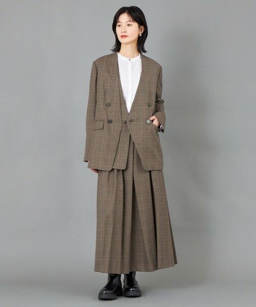 CAST: / キャスト コロン その他アウター | 【CAST COLON】フェイクレイヤードチェックジャケット | 詳細6